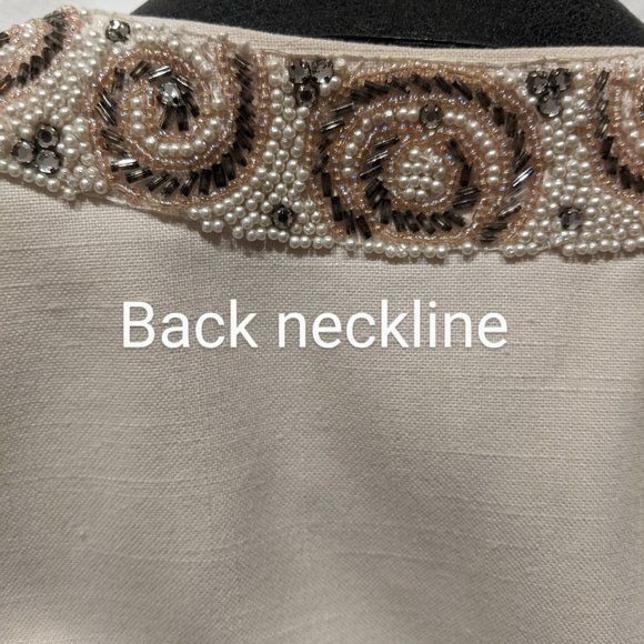 Della Roufogali Ivory Beaded Cocktail Wedding Blazer & Tank Top Set Size… - Picture 16 of 17